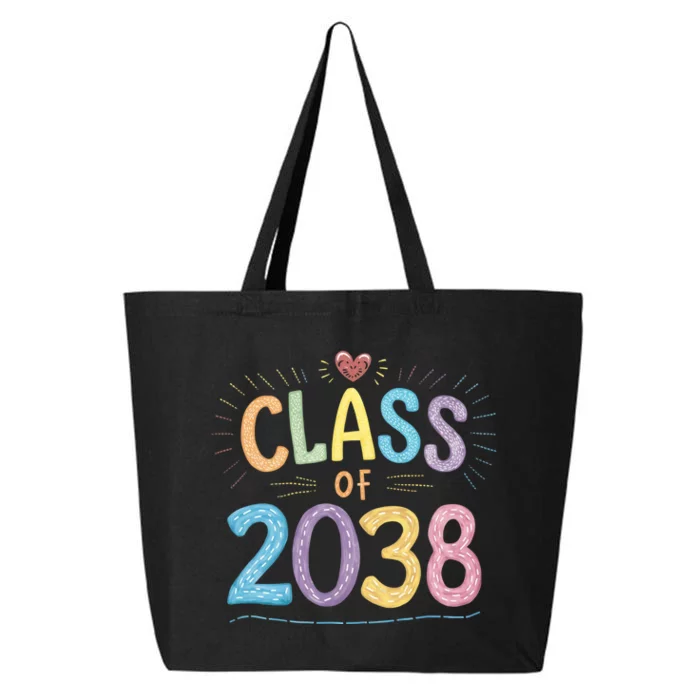 Funny Class Of 2038 Grow With Me First Day Of School 25L Jumbo Tote