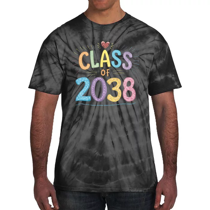 Funny Class Of 2038 Grow With Me First Day Of School Tie-Dye T-Shirt