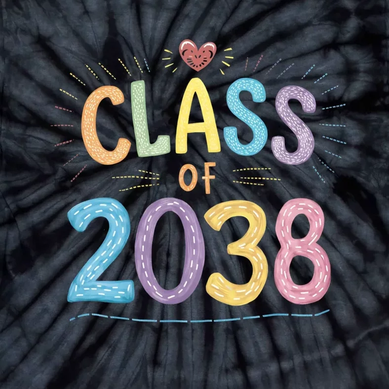 Funny Class Of 2038 Grow With Me First Day Of School Tie-Dye T-Shirt