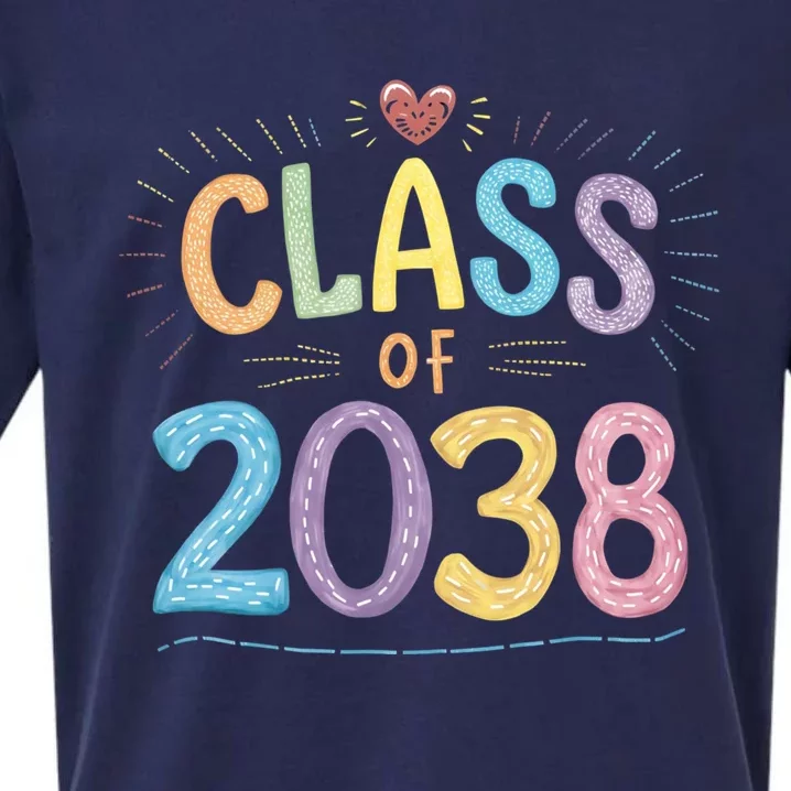 Funny Class Of 2038 Grow With Me First Day Of School Sueded Cloud Jersey T-Shirt