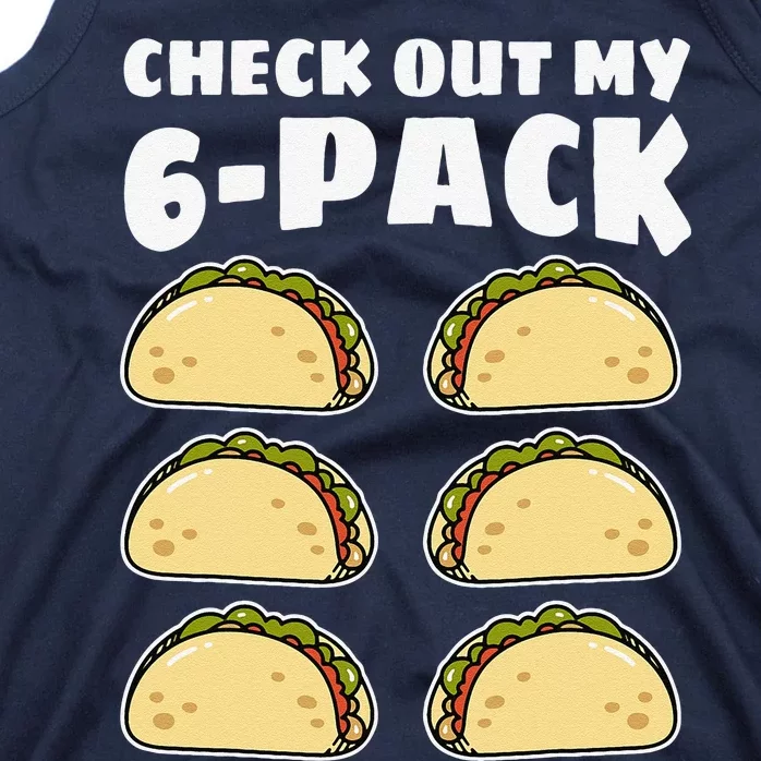 Funny Check Out My 6 Pack Taco Cinco De Mayo Tank Top