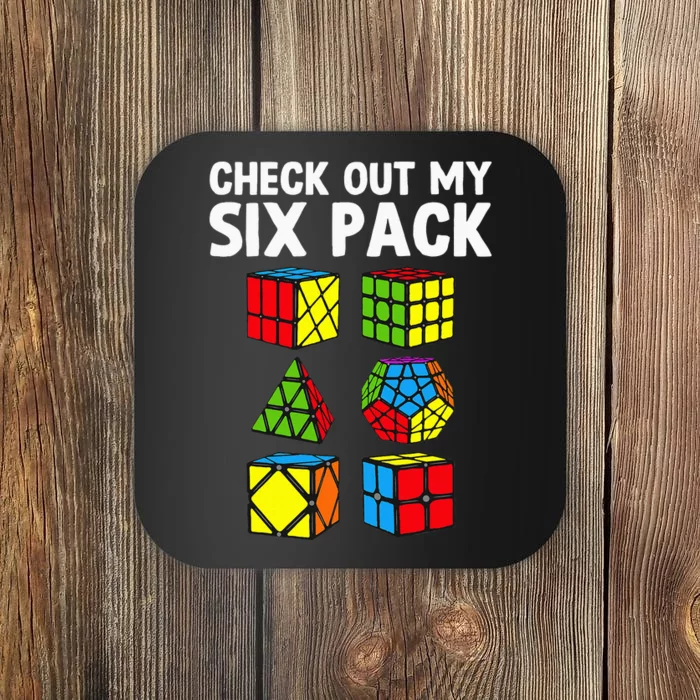 funny Check Out My Six Pack Puzzle Cube Coaster