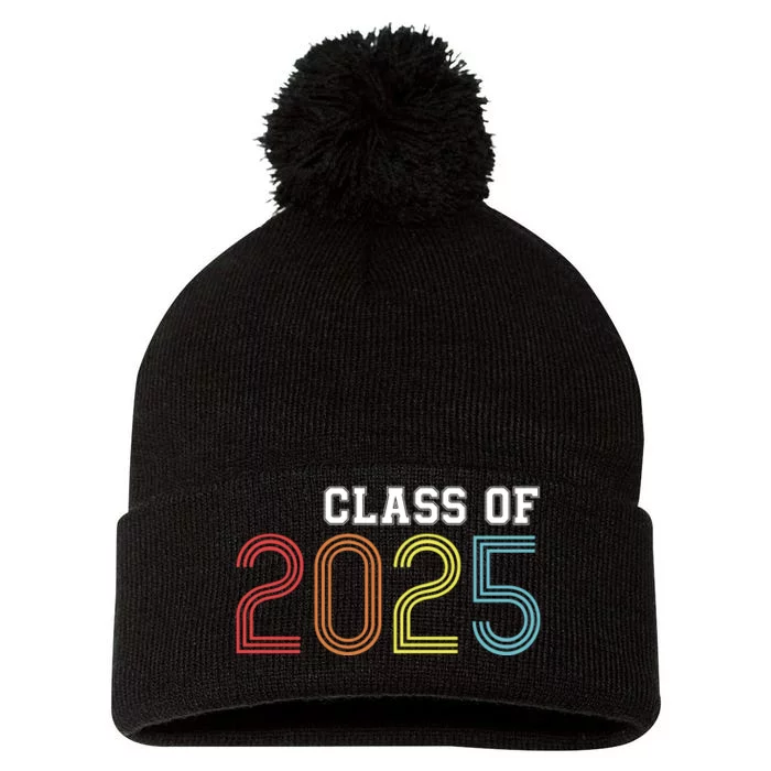 Funny Class Of 2025 Graduation Senior Class 2025 Senior Funny 2025 Graduation Pom Pom 12in Knit Beanie