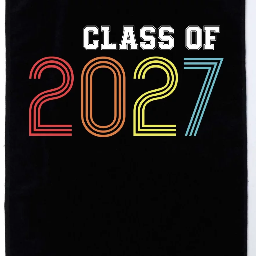 Funny Class Of 2027 Graduation Senior Class 2027 Senior Funny 2027 Graduation Platinum Collection Golf Towel