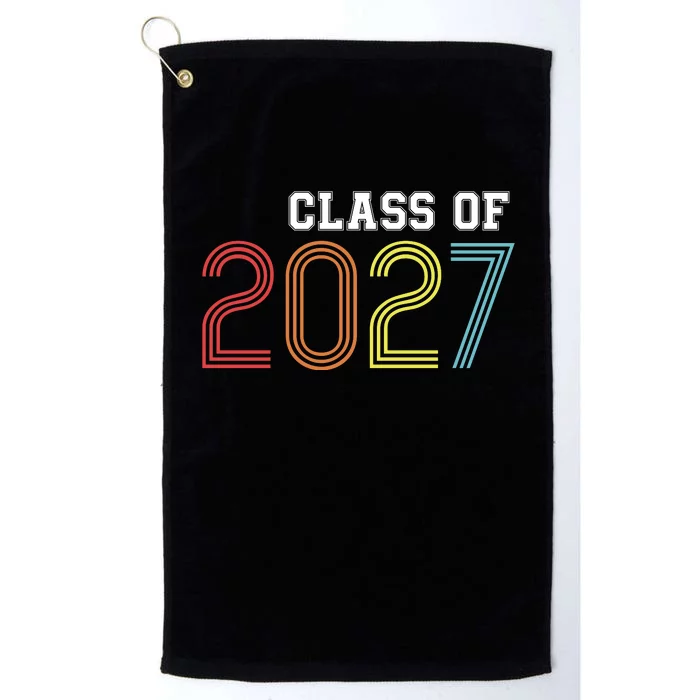 Funny Class Of 2027 Graduation Senior Class 2027 Senior Funny 2027 Graduation Platinum Collection Golf Towel