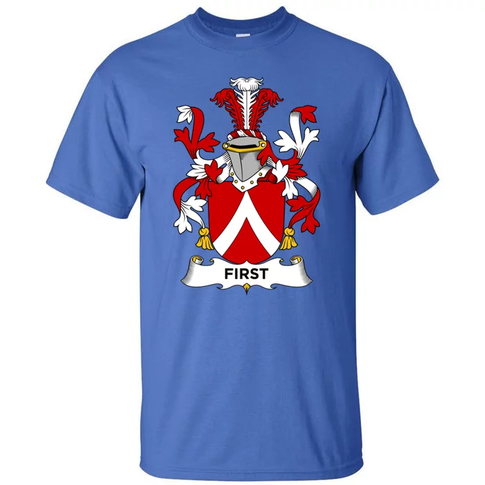 First Coat Of Arms Gift Family Crest Gift Tall T-Shirt