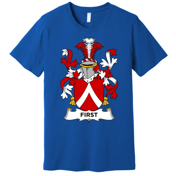 First Coat Of Arms Gift Family Crest Gift Premium T-Shirt