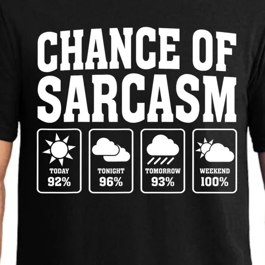 Funny Chance Of Sarcasm Weather Forecast Sarcastic Humor Pajama Set