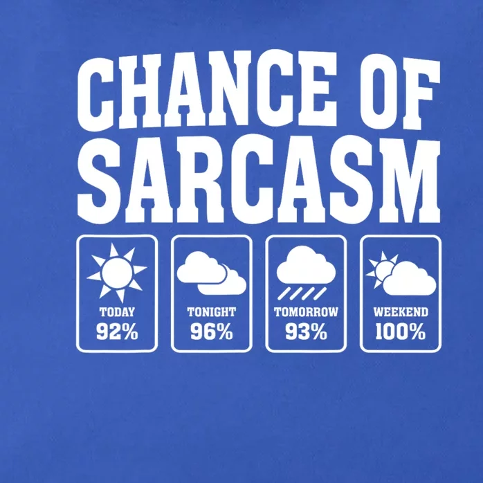 Funny Chance Of Sarcasm Weather Forecast Sarcastic Humor Zip Tote Bag