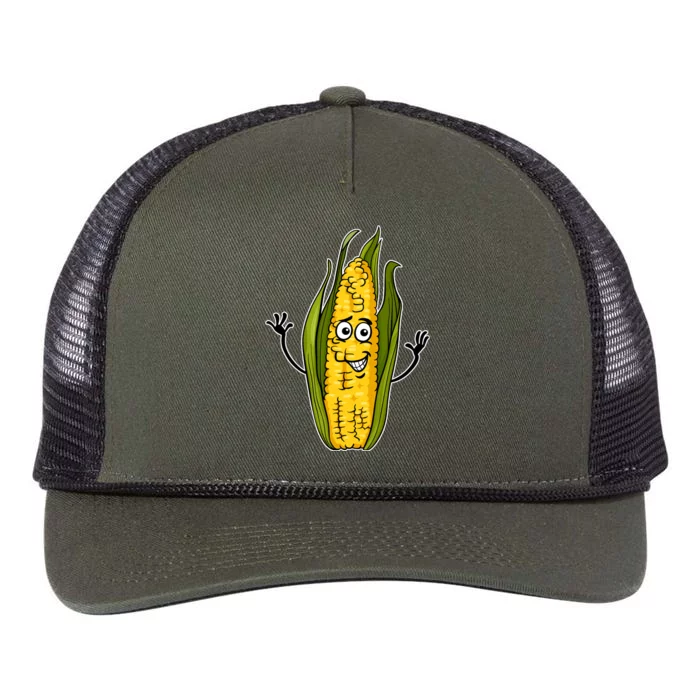 Funny Corn On The Cob Farmers Food Retro Rope Trucker Hat Cap