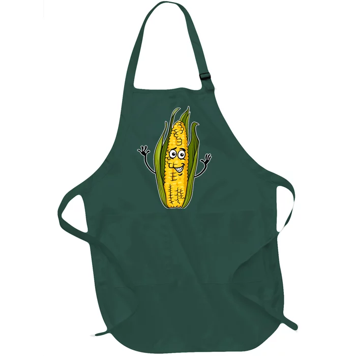 Funny Corn On The Cob Farmers Food Full-Length Apron With Pocket