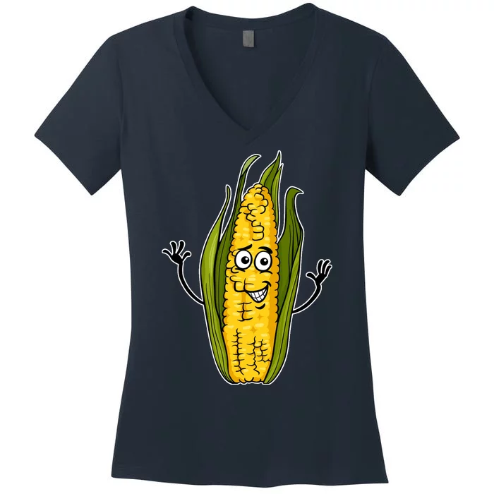 Funny Corn On The Cob Farmers Food Women's V-Neck T-Shirt