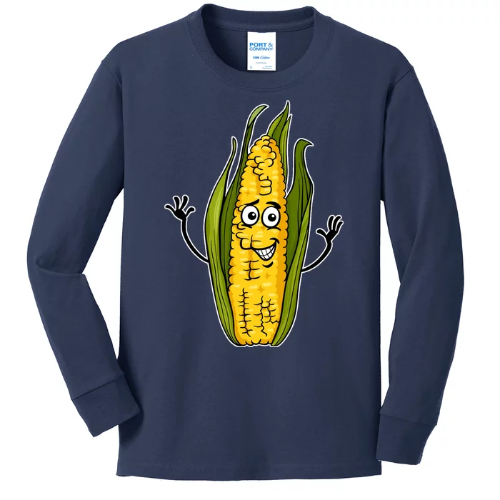 Funny Corn On The Cob Farmers Food Kids Long Sleeve Shirt