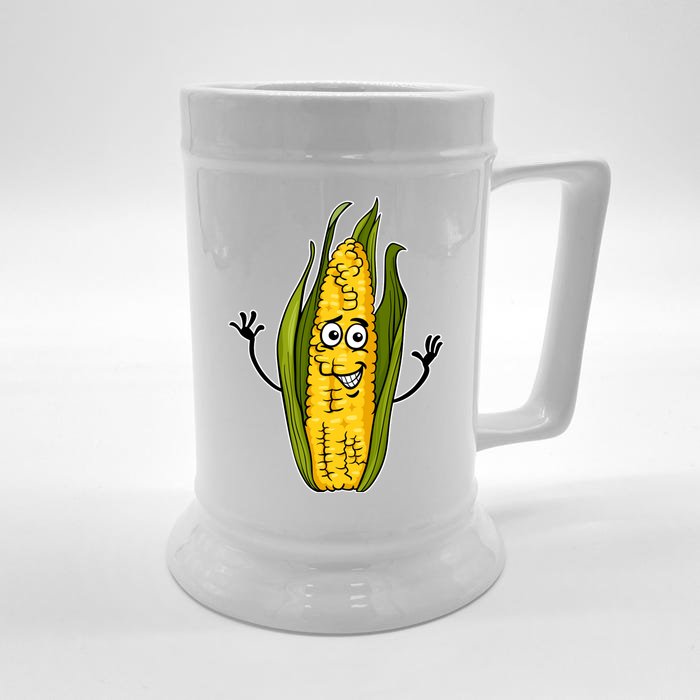 Funny Corn On The Cob Farmers Food Front & Back Beer Stein