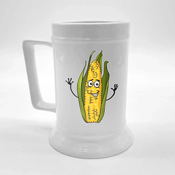 Funny Corn On The Cob Farmers Food Front & Back Beer Stein