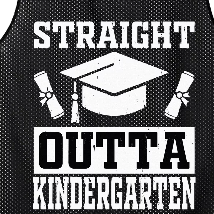 Funny Class Of Straight Outta Kindergarten Graduation Mesh Reversible Basketball Jersey Tank