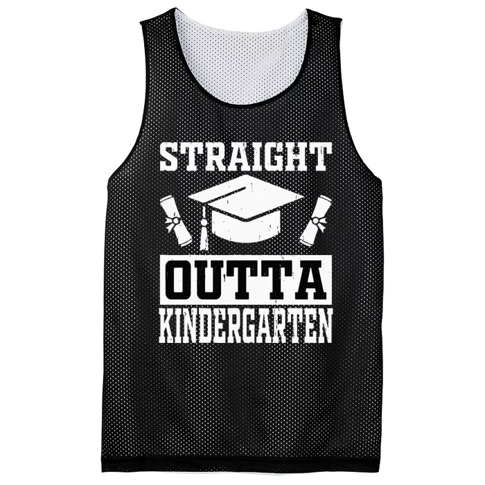 Funny Class Of Straight Outta Kindergarten Graduation Mesh Reversible Basketball Jersey Tank