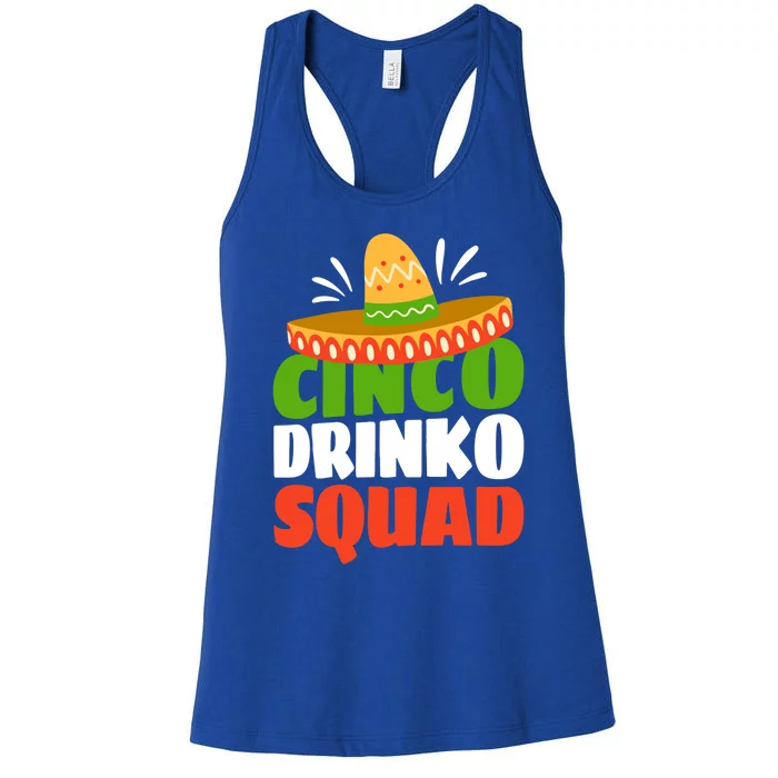 Funny Cinco O Squad Cinco De Mayo Funny Gift Women's Racerback Tank