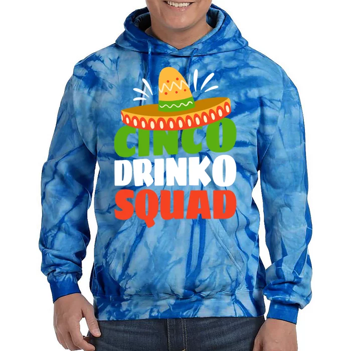 Funny Cinco O Squad Cinco De Mayo Funny Gift Tie Dye Hoodie