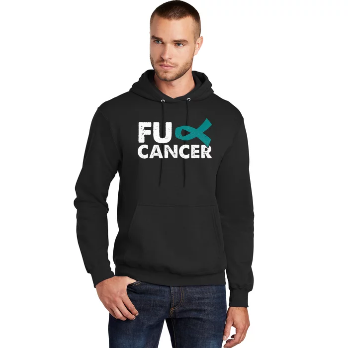 Fuck Cancer Ovarian Cancer Awareness Month Warrior Hoodie