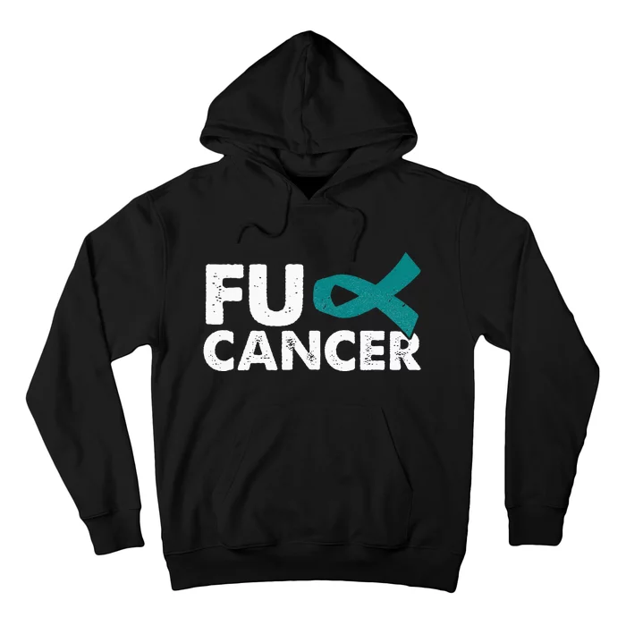 Fuck Cancer Ovarian Cancer Awareness Month Warrior Hoodie