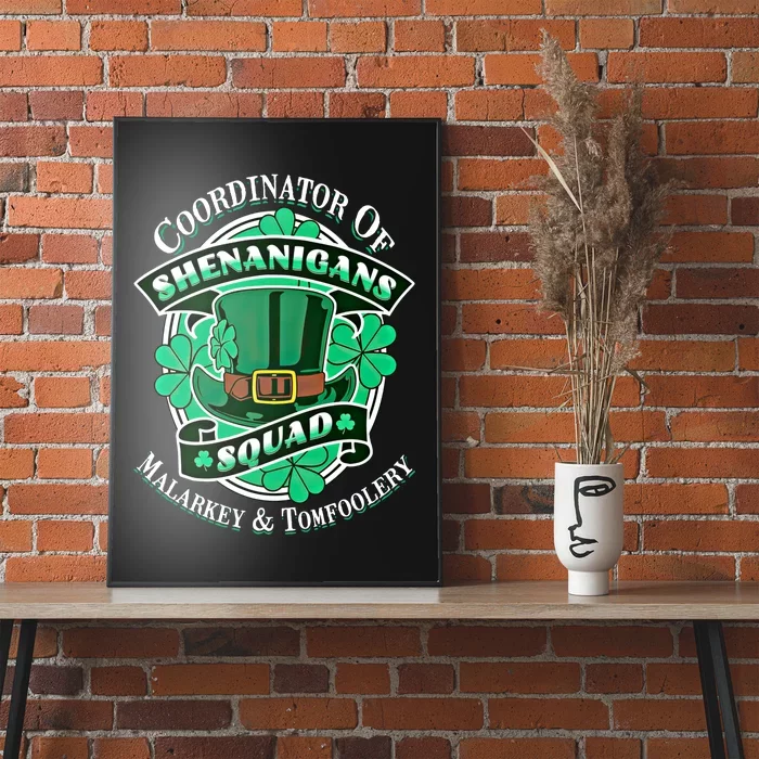 Funny Coordinator Of Shenanigans Squad Malarkey And Tomfoolery Gift Poster