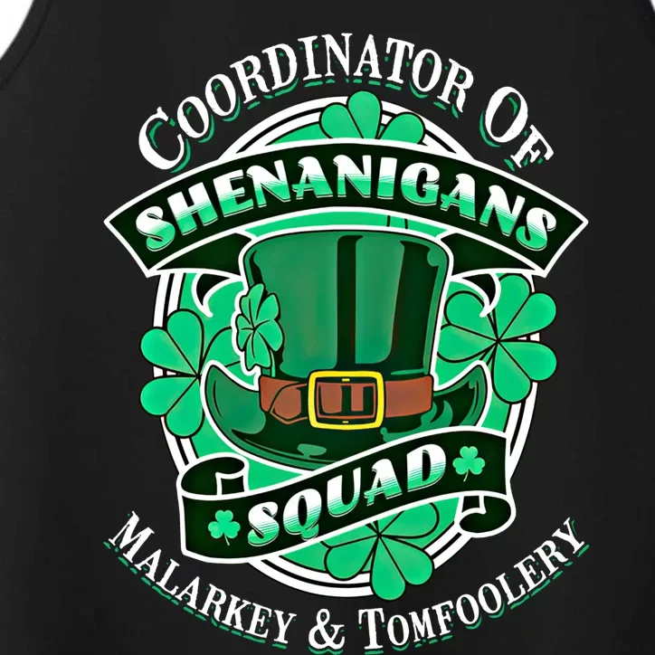 Funny Coordinator Of Shenanigans Squad Malarkey And Tomfoolery Gift Performance Tank