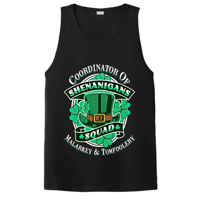 Funny Coordinator Of Shenanigans Squad Malarkey And Tomfoolery Gift Performance Tank