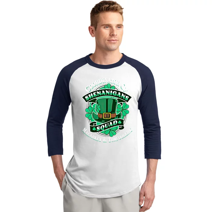 Funny Coordinator Of Shenanigans Squad Malarkey And Tomfoolery Gift Baseball Sleeve Shirt