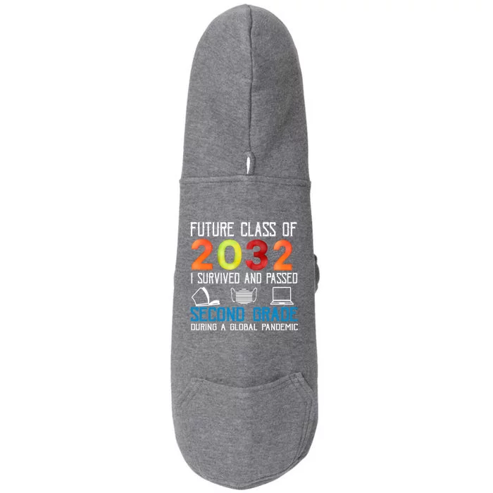 Future Class Of 2032 I Survived And Passed Second Grade Gift Doggie 3-End Fleece Hoodie