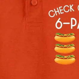 Funny Check Out My 6 Pack Hotdog Gym Lovers Funny Hotdog Lovers Dry Zone Grid Performance Polo