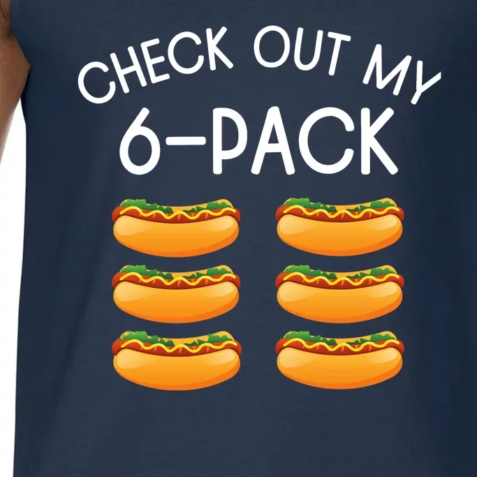 Funny Check Out My 6 Pack Hotdog Gym Lovers Funny Hotdog Lovers Comfort Colors® Tank Top