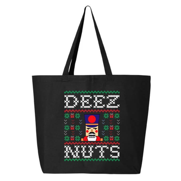 Funny Christmas Pajama Family Xmas Deez Nuts Nutcracker Nut 25L Jumbo Tote