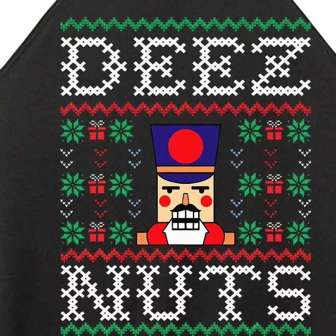 Funny Christmas Pajama Family Xmas Deez Nuts Nutcracker Nut Women’s Perfect Tri Rocker Tank