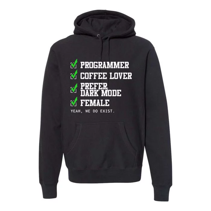 Funny Computer Programmer Software Developer For Women Premium Hoodie