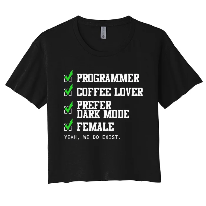 Funny Computer Programmer Software Developer For Women Women's Crop Top Tee