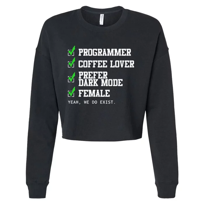 Funny Computer Programmer Software Developer For Women Cropped Pullover Crew