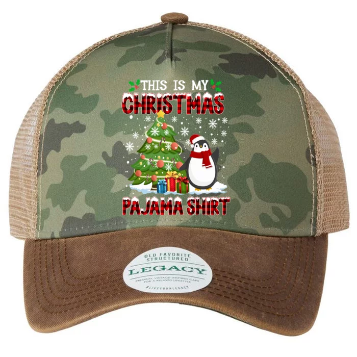 Funny Christmas Pajama: Penguin Christmas Tree Winter Design Gift Legacy Tie Dye Trucker Hat