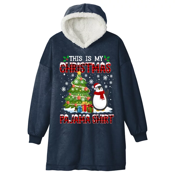 Funny Christmas Pajama: Penguin Christmas Tree Winter Design Gift Hooded Wearable Blanket