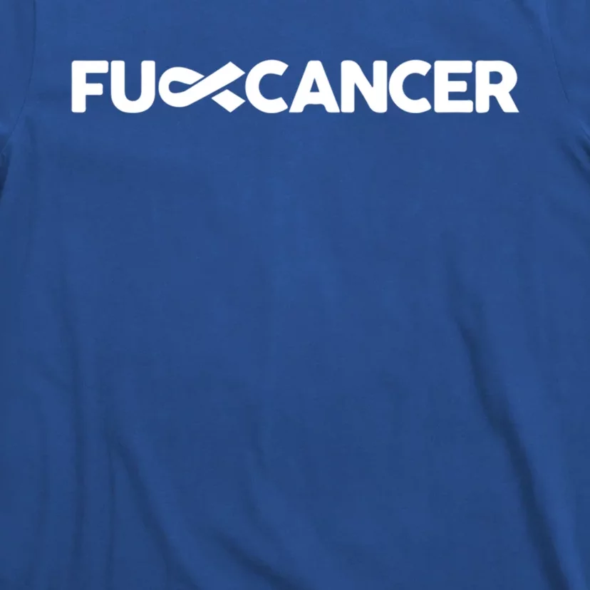 Fuck Cancer Pink F U Fu Inner Ribbon Cancer Awareness Symbol Gift T-Shirt