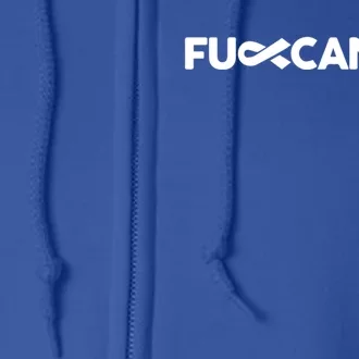 Fuck Cancer Pink F U Fu Inner Ribbon Cancer Awareness Symbol Gift Full Zip Hoodie