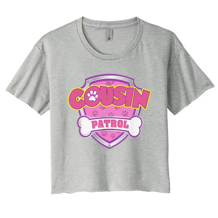 Funny Cousin Patrol Dog Mom, Dad For Women Women's Crop Top Tee