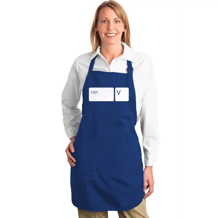 Funny Copy Paste Father And Son Matching Fathers Day Family Gift Full-Length Apron With Pocket