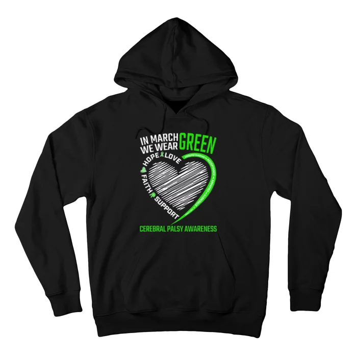 funny Cerebral Palsy awareness green ribbon Hoodie