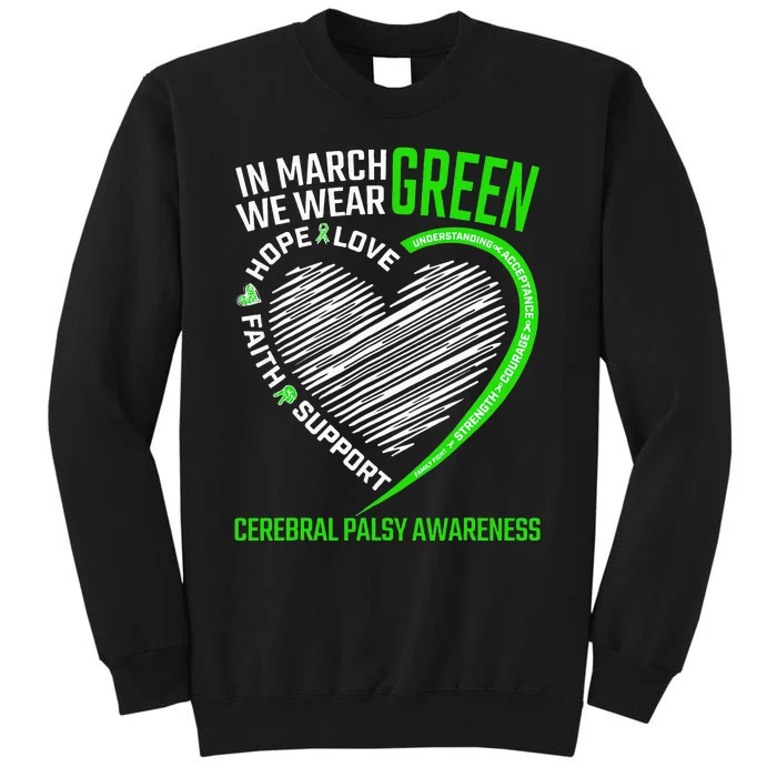 funny Cerebral Palsy awareness green ribbon Sweatshirt