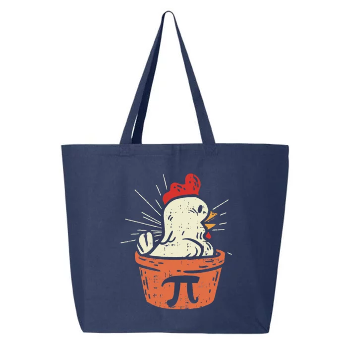 Funny Chicken Pot Pi Day Pie Math Lover Geek Gift 3.14 25L Jumbo Tote