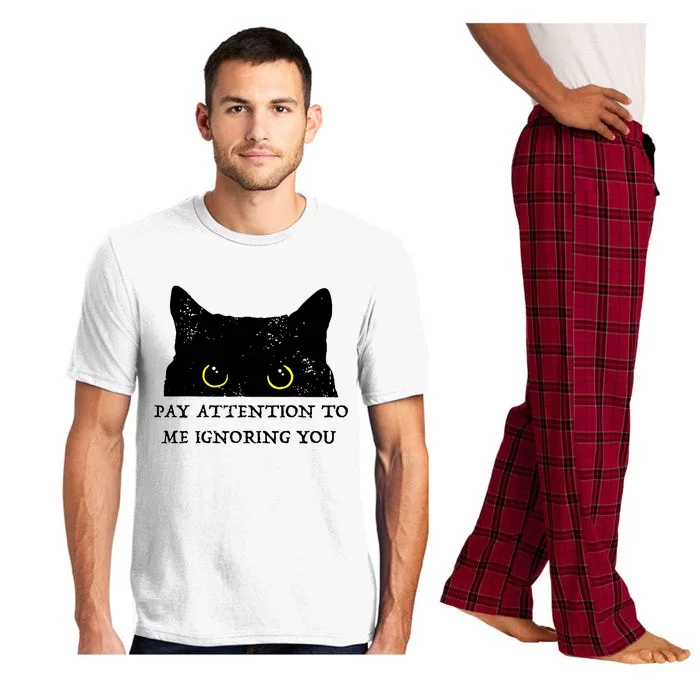 Funny Cat Pay Attention To Me Ignoring You Sarcastic Cat Mom Pajama Set