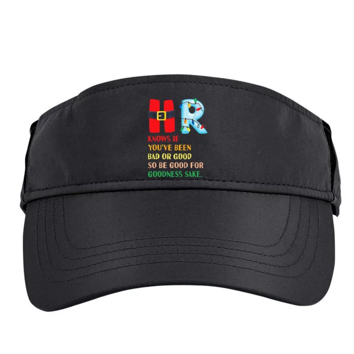 Funny Christmas Party HR Knows If You've Been Bad Or Good Adult Drive Performance Visor