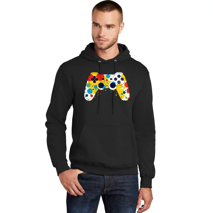 Funny Colourful Polka Dot International Dot Day Video Game Hoodie