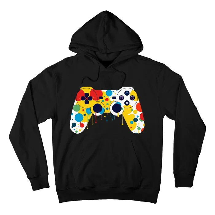 Funny Colourful Polka Dot International Dot Day Video Game Hoodie